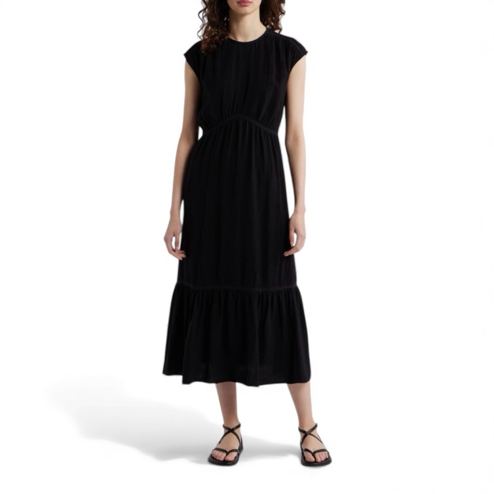 Treasure & Bond Black Lace Inset Maxi Dress Size Medium